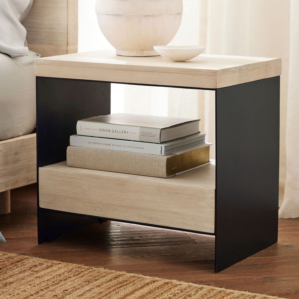 Cayman Wood & Metal Nightstand