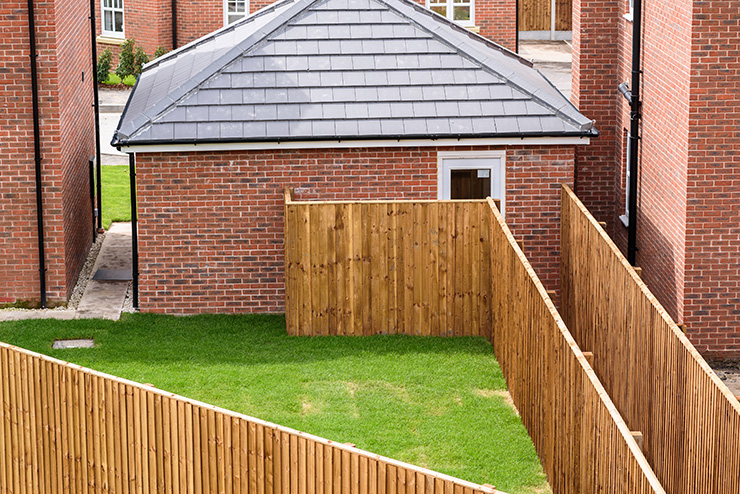 Picture of a wooden garden fence