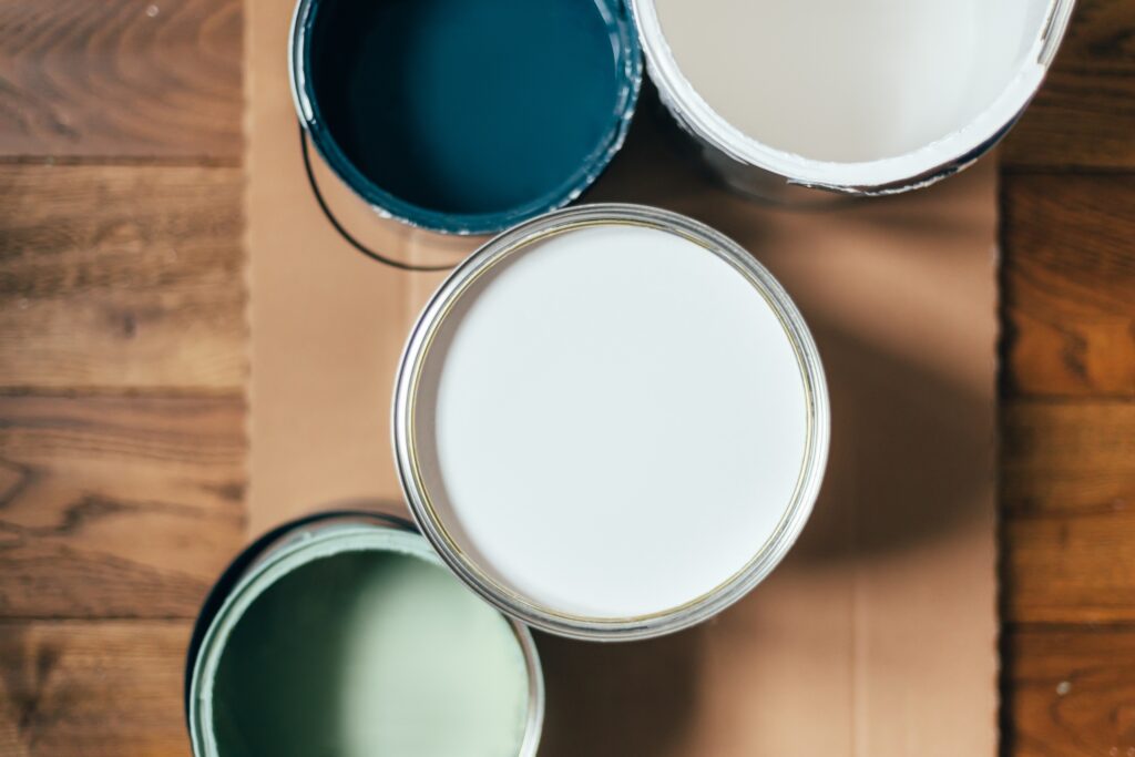 Picture of some pots of open paint