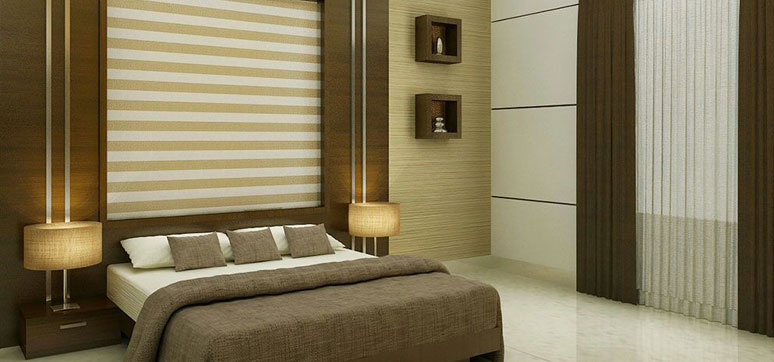 PVC wall panel design for bedroom